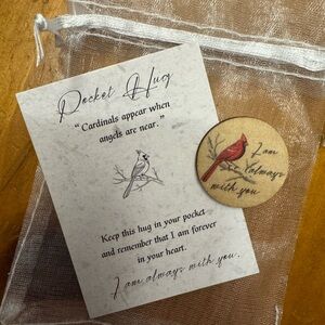 Pocket Hug Cardinal Token